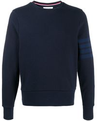 Thom Browne - 4-bar Crew-neck Loopback-cotton Sweatshirt - Lyst