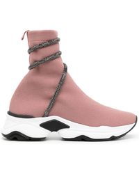 Rene Caovilla - Glitter-wrap Sock-ankle Sneakers - Lyst