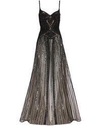Elie Saab - Bead-Embroidered Sequin-Embellished Dress - Lyst