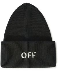 Off-White c/o Virgil Abloh - Off Stamp Knit Beanie - Lyst