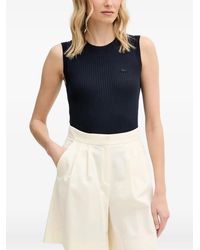 Lacoste - Pull Sans Manches À Patch Logo - Lyst