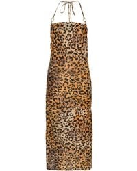 Just Cavalli - Kleid mit Leoparden-Print - Lyst