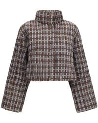 GONGDID DESIGN - Tartan-Pattern Padded Jacket - Lyst