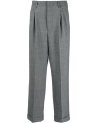 Ami Paris - Tailored Tapered Cropped Trousers - Lyst