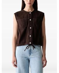 Marc O' Polo - Drawstring-Hem Sleeveless Denim Vest - Lyst