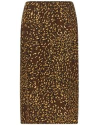 Twinset - Jupe Mi-Longue À Imprimé Animalier - Lyst