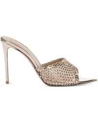 Le Silla - Crystal-Embellished Pointed-Toe Sandals - Lyst