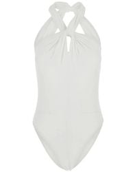 FEDERICA TOSI - Twist-Detail Halterneck Swimsuit - Lyst