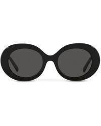 Dolce & Gabbana - Logo-embossed Round-frame Sunglasses - Lyst