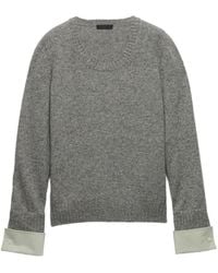 Prada - Shetland Wool Scoop-Neck Sweater - Lyst