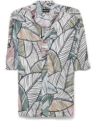 Giorgio Armani - Zijden Overhemd Met Bladerprint - Lyst