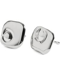 Monica Vinader - Hammered-Effect Stud Earrings - Lyst