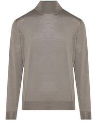 Lardini - Mock-Neck Virgin-Wool Sweater - Lyst