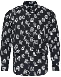 COMME DES GARÇON BLACK - Logo-Print Long-Sleeve Shirt - Lyst