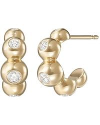 Melissa Kaye - 18K Audrey Diamond Hoop Earrings - Lyst