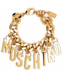 Moschino - Logo-Lettering Chain Bracelet - Lyst