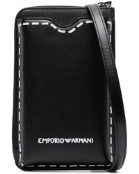 Emporio Armani - Logo-print Wallet Phone Pouch - Lyst