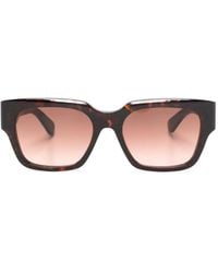 Chloé - Logo-Print Square-Frame Sunglasses - Lyst