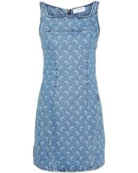 Marine Serre - Vestido corto con estampado Crescent Moon - Lyst