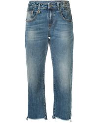 R13 - Cropped Straight-leg Jeans - Lyst