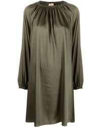 Blanca Vita - Gathered-Detail Long-Sleeve Dress - Lyst