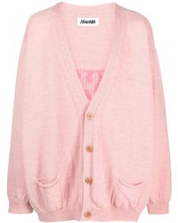 Magliano - Intarsia-Knit Logo V-Neck Cardigan - Lyst