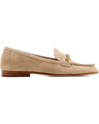 Veronica Beard - Chain-Embellished Suede Loafers - Lyst
