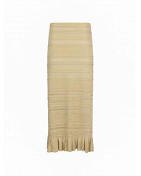 Liu Jo - Flounced Hem Punched Sweater - Lyst