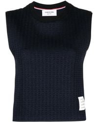 Thom Browne - Logo-Patch Jacquard Top - Lyst