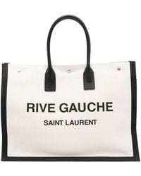 Saint Laurent - Rive Gauche Leren Shopper - Lyst