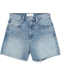 SLVRLAKE Denim - Sienna Frayed-Hem Denim Shorts - Lyst