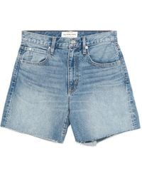 SLVRLAKE Denim - Sienna Frayed-Hem Denim Shorts - Lyst