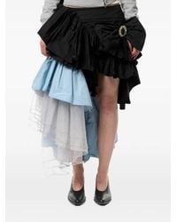 VAQUERA - Ruffled Asymmetric Midi Skirt - Lyst