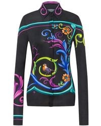 Moschino - Floral-Print Long-Sleeve Shirt - Lyst