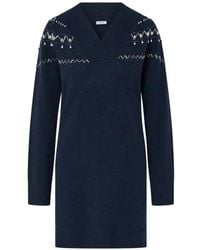 Liu Jo - Knit Dress With Jewel Embroidery - Lyst