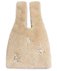 Simone Rocha - Embellished Faux-Fur Tote Bag - Lyst