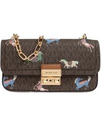 Michael Kors - Bandolera Tribeca con motivo de caballos - Lyst
