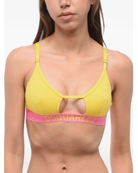 DSquared² - Logo-Band Cut-Out Bra - Lyst