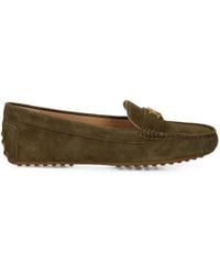 Ralph Lauren - Logo-Plaque Suede Loafers - Lyst