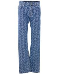 Lanvin - Denim Five-Pocket Trousers - Lyst