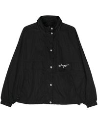 HUGO - Logo-embroidered Zip-up Jacket - Lyst