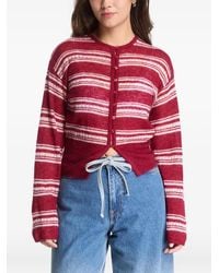 Samsøe & Samsøe - Striped Button-Front Cardigan - Lyst