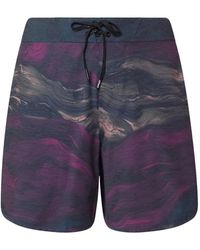 Oakley - Marble Swirl Marble-Print Swim Shorts - Lyst