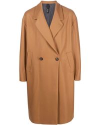 Hevò - Double-breasted Wool-blend Coat - Lyst