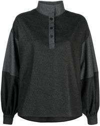 Claudie Pierlot - Panelled felted-finish shirt - Lyst