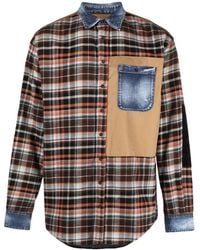 DSquared² - Denim-Details Check-Pattern Shirt - Lyst