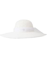Maison Michel - Sombrero de verano Blanche con bordado floral - Lyst