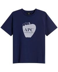 A.P.C. - Apple-Print T-Shirt - Lyst
