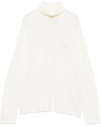 ERMANNO FIRENZE - Embroidered-Logo Roll-Neck Sweater - Lyst