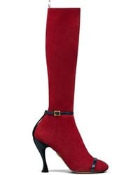 Thom Browne - Soft Suede Trompe L'Œil 4-Bar Sandal Boots 105Mm - Lyst